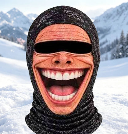 🤣Funny Realistic Face Ski Mask – Hilarious Winter Party Gear for Outdoor Groups
