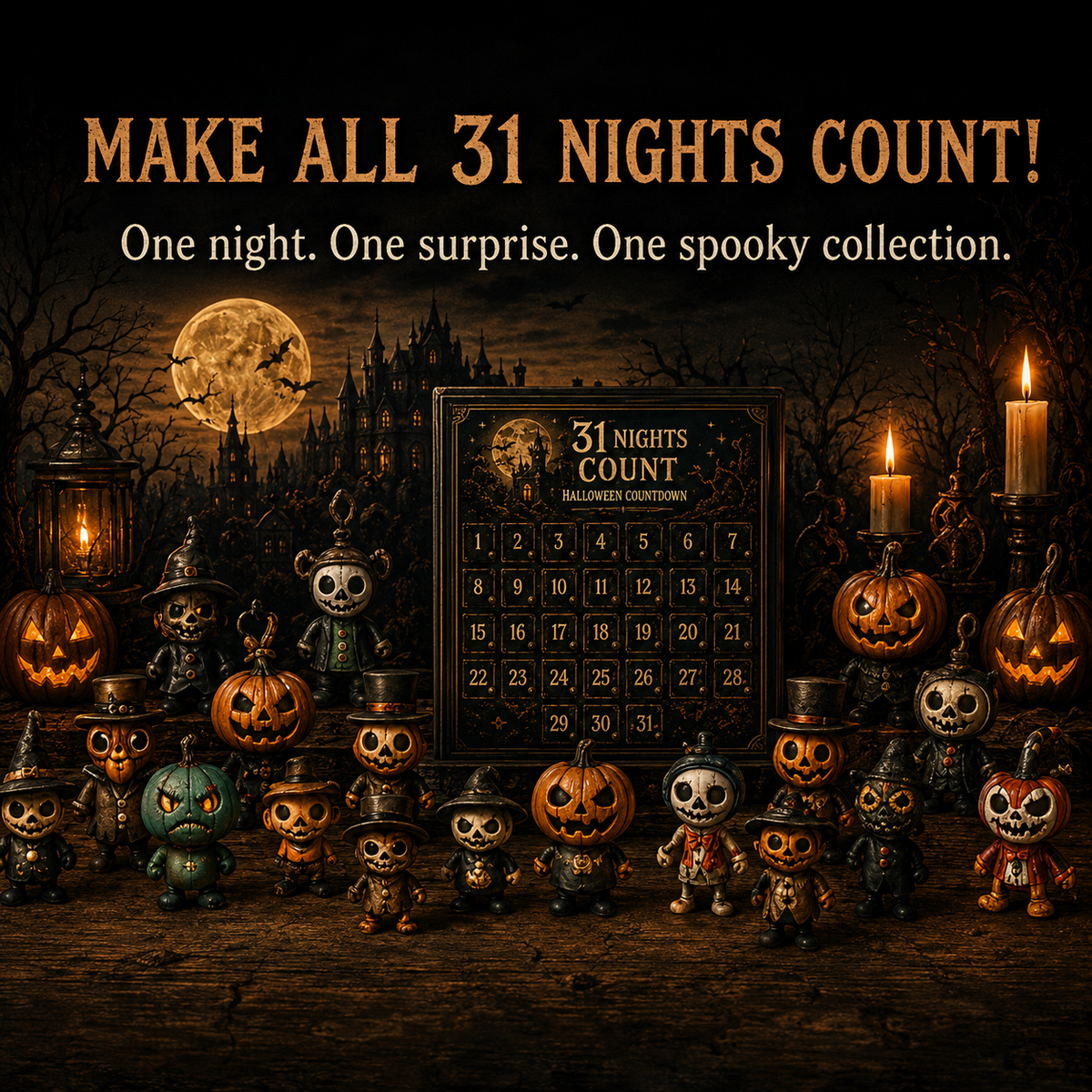 🔥 Last Day 50% OFF  🎃 Nights of Fright Halloween Countdown Box  👻✨