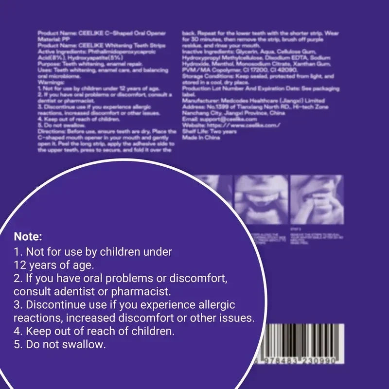 Purple Teeth Whitening Strips