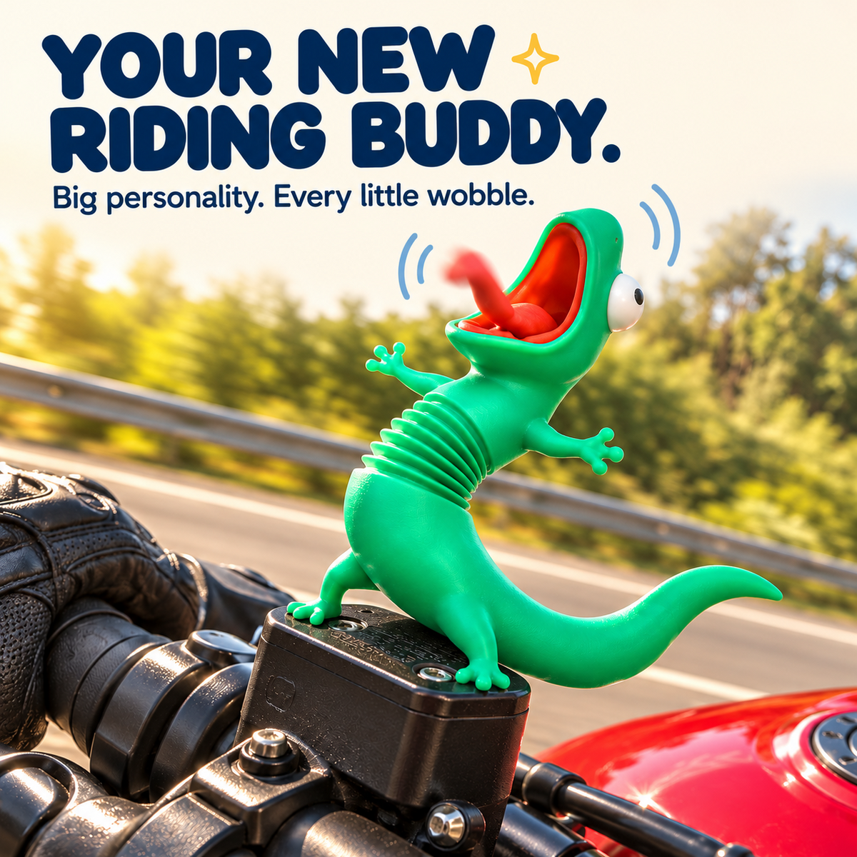 🦎Playful Bobble-Spring Lizard Ornament