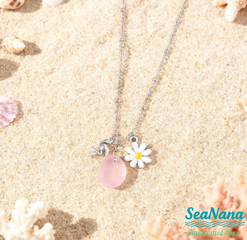 💯The most popular marine gift💝Coastal Reflections🎉——Healing Series of Sea Glass Pendant Necklaces💫