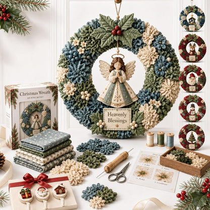🔥Christmas Sale 49%🎄3D Fabric Poke Wreath DIY Kit