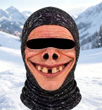 🤣Funny Realistic Face Ski Mask – Hilarious Winter Party Gear for Outdoor Groups