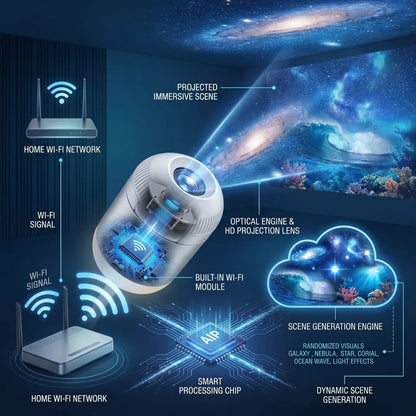 Night Light Projector - Smart Holographic Star Projector