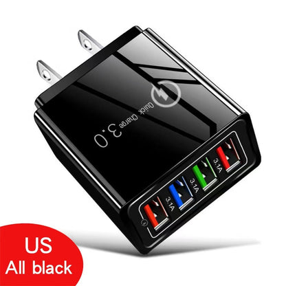 (只参考)Four-Port Travel Charger for Extended Phone Battery Life
