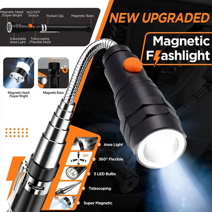 3-in-1 Telescopic Magnetic Pickup Tool with LED Light