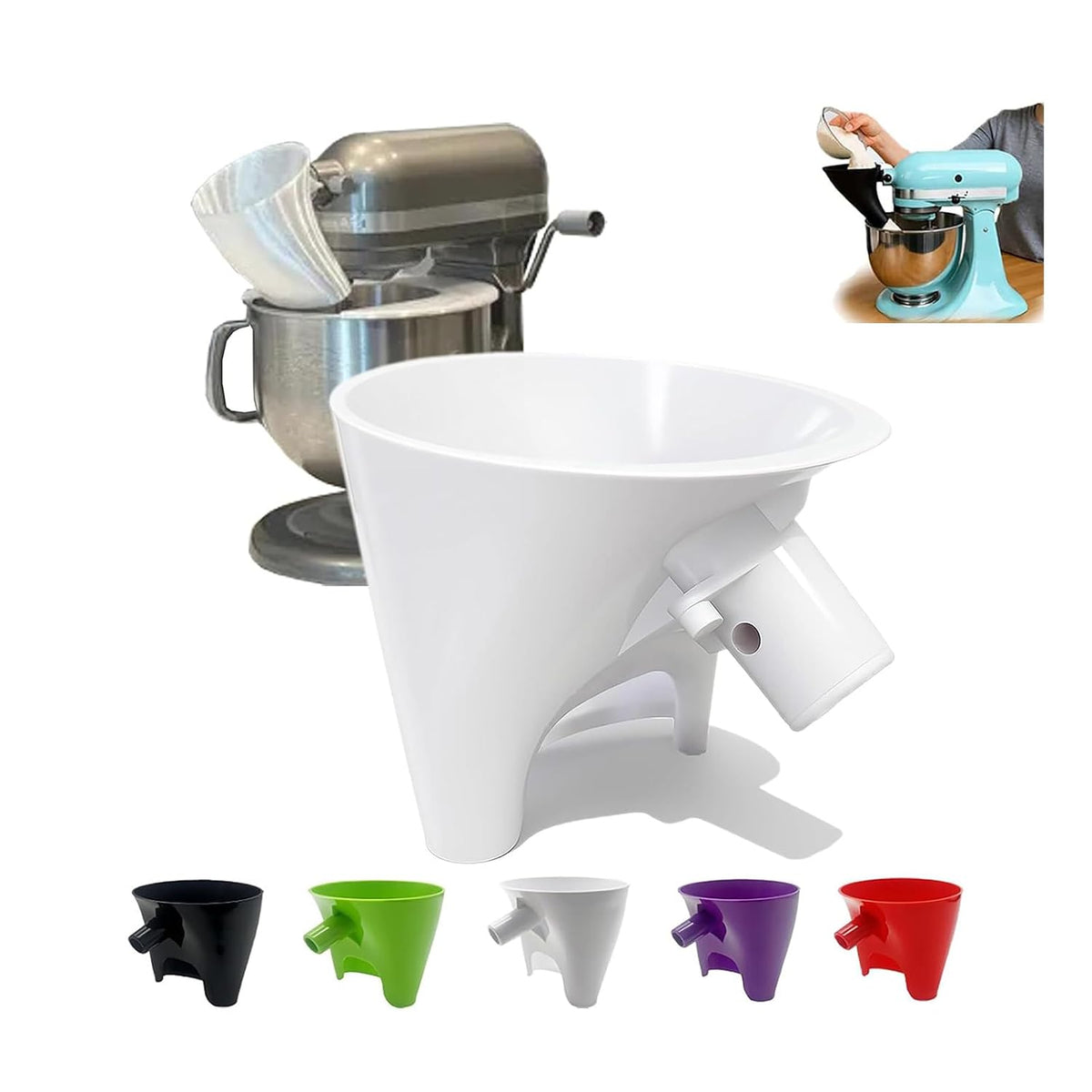 🔥 Limited-time 50% off — ✨Flour Funnel for Kitchen Aid Stand Mixer