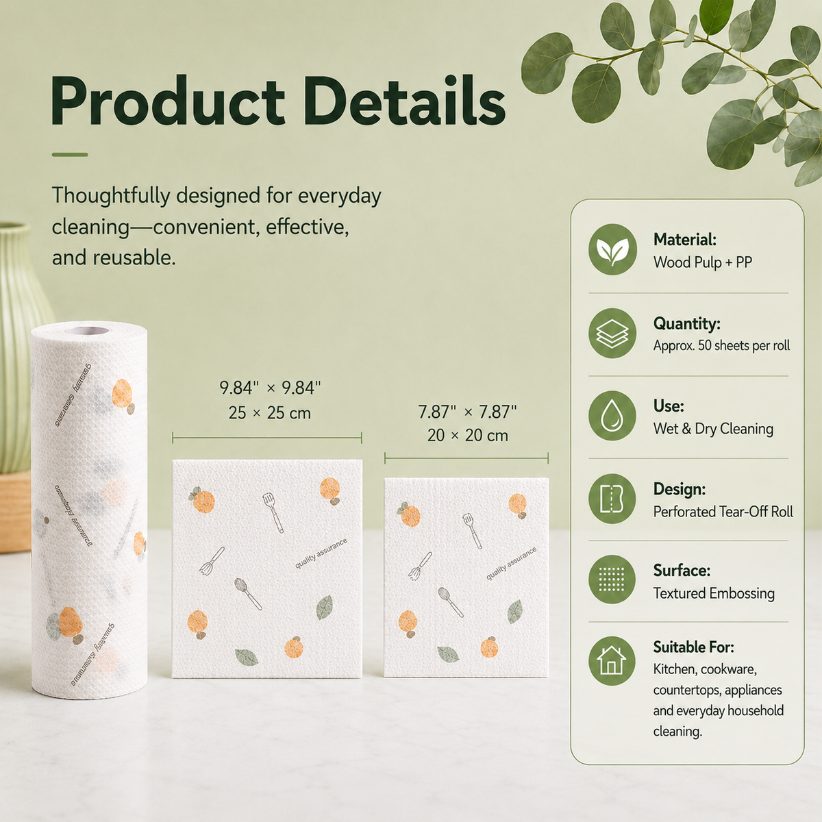 🔥Hot Sale 49% OFF🔥Reusable Kitchen Cleaning Cloth Roll♻