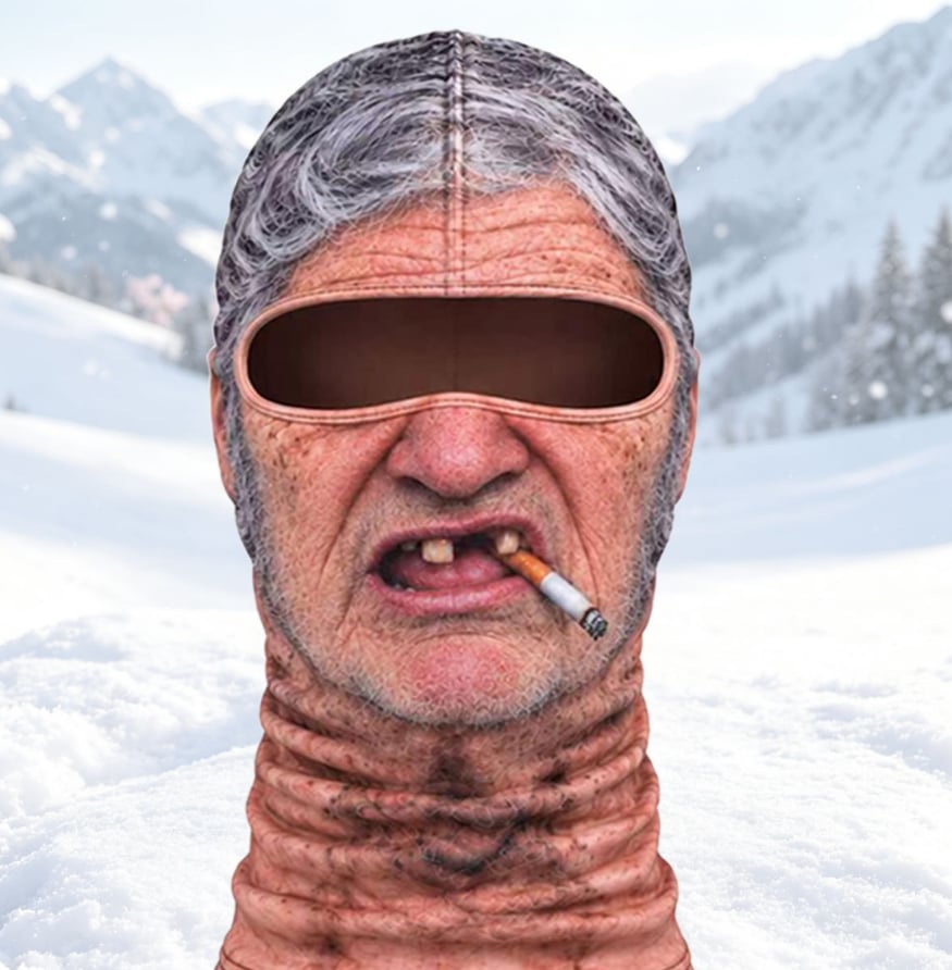 🤣Funny Realistic Face Ski Mask – Hilarious Winter Party Gear for Outdoor Groups
