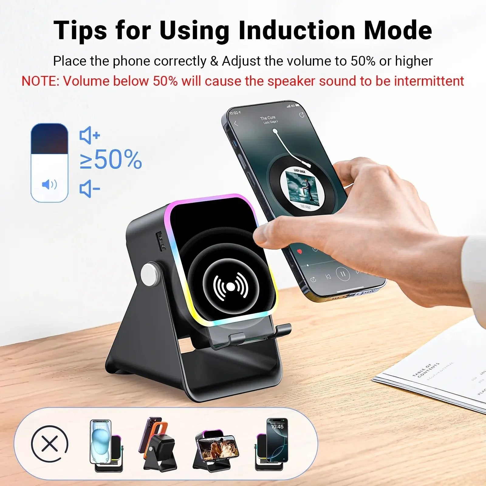 🔥 HOT SALE 🔥5-in-1 Wireless Speaker Phone Stand with Power Bank