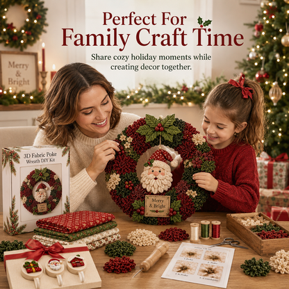 🔥Christmas Sale 49%🎄3D Fabric Poke Wreath DIY Kit