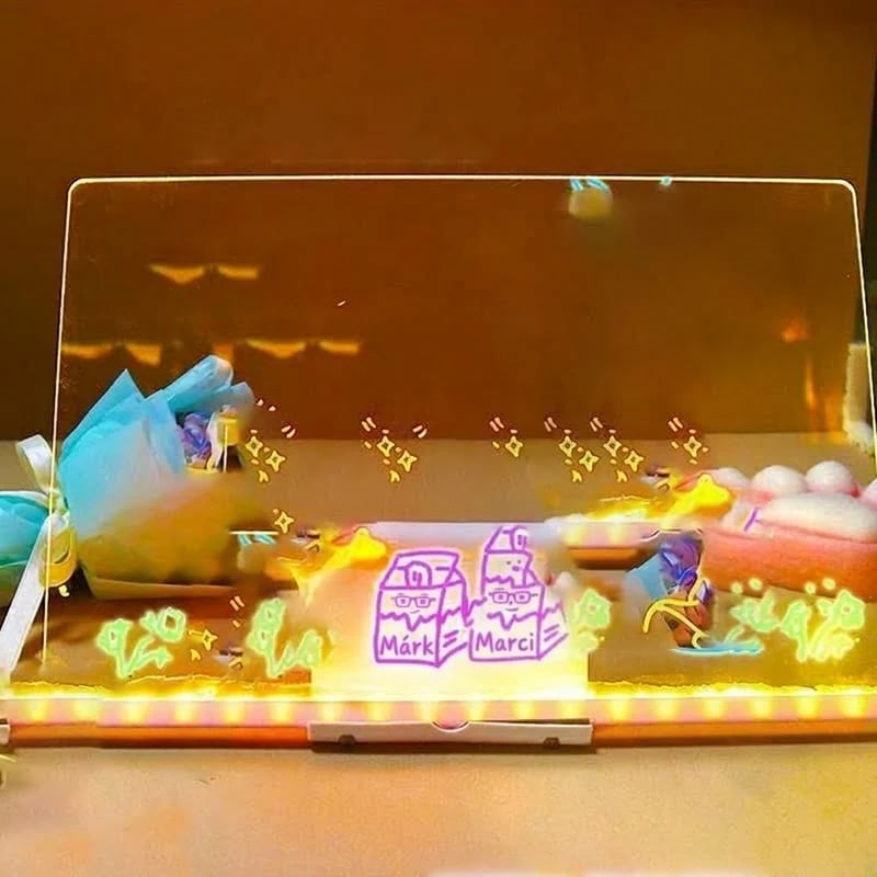 🎨 LED Drawing Board for Kids – Erasable Acrylic Art Board