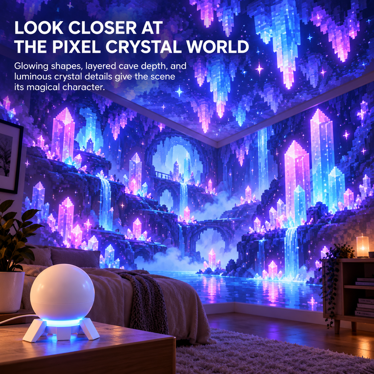 🔥LAST DAY 49% OFF🌆Pixel Fantasy Scene Projector – Ambient Decor for Gaming Rooms