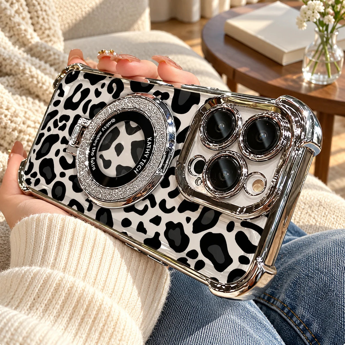 Sexy Leopard Print Transparent Soft Silicone Shockproof Case for iPhone 18 Pro Max