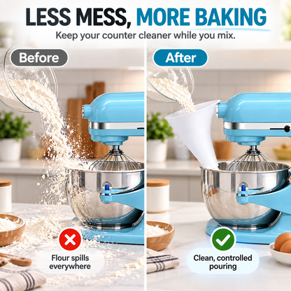 🔥 Limited-time 50% off — ✨Flour Funnel for Kitchen Aid Stand Mixer
