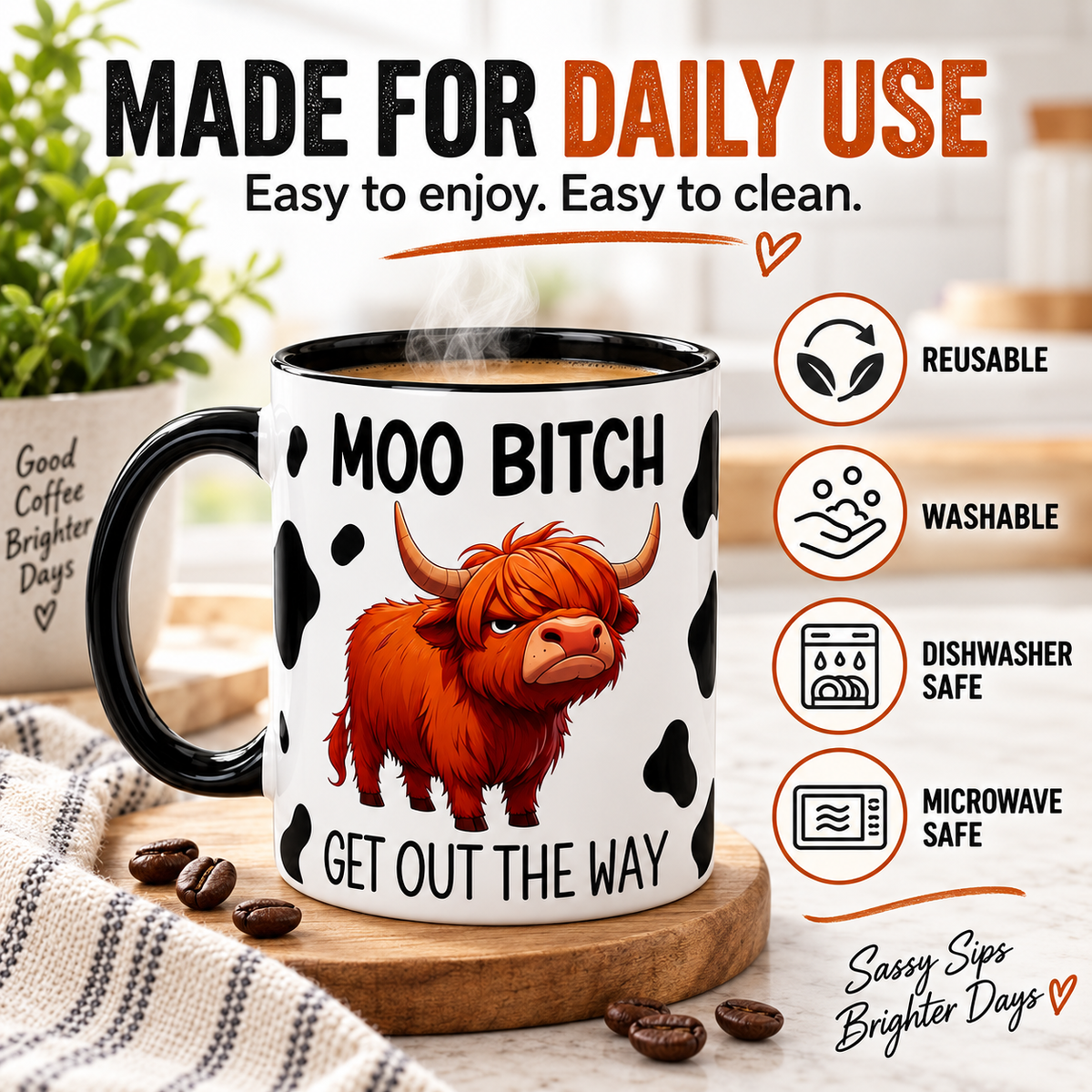 🔥 Limited-time 50% off — ✨Funny Highland Cow Mug