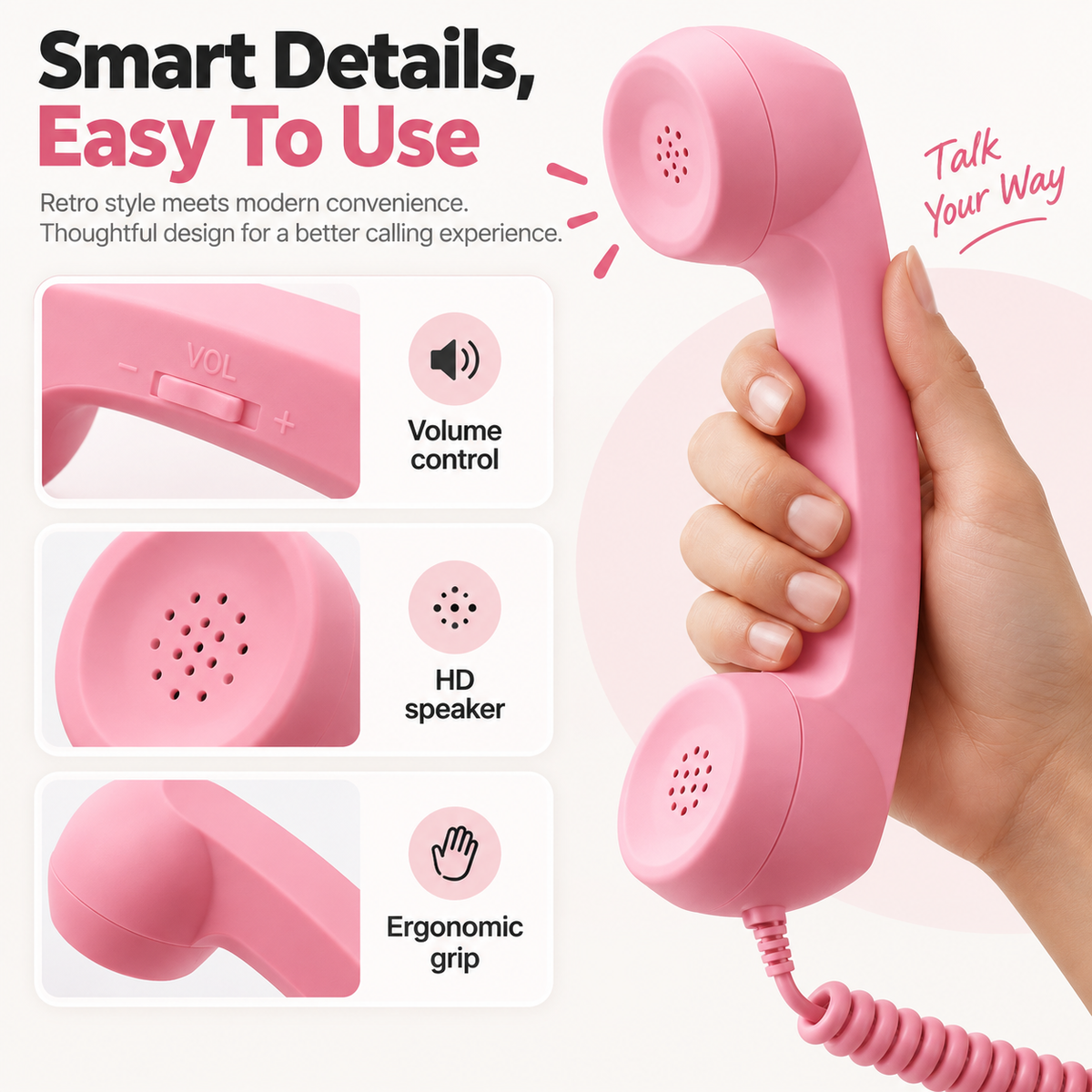 🔥LIMITED-TIME 50% OFF — Retro Phone Handset