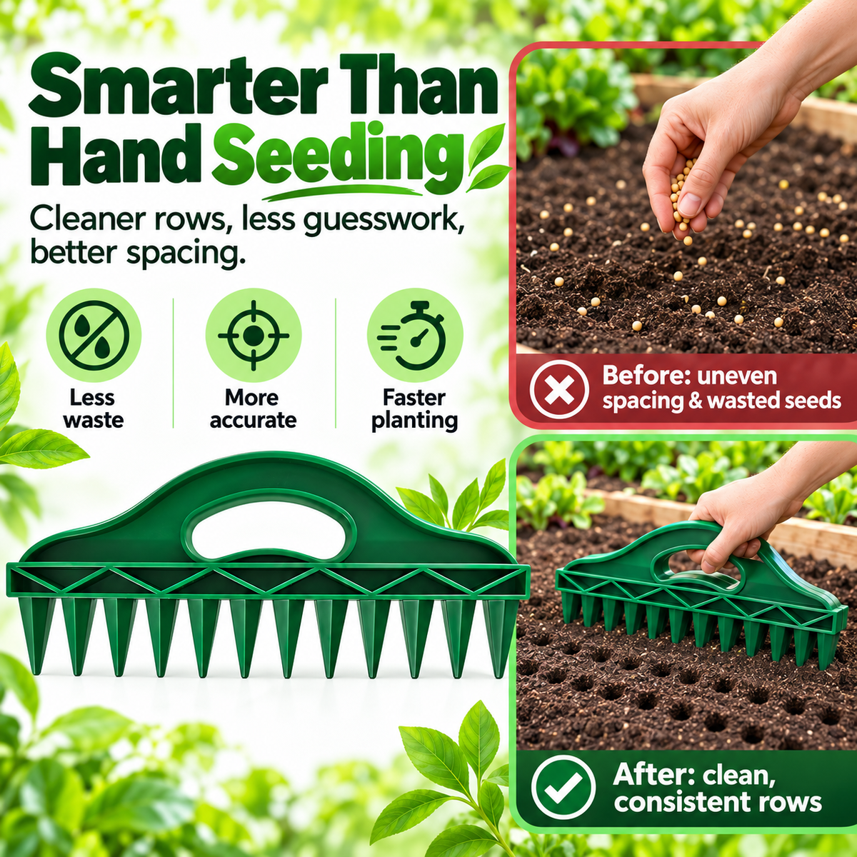 🔥LIMITED-TIME 50% OFF — Row Seeder Tool for Precise Seed & Seedling Spacing