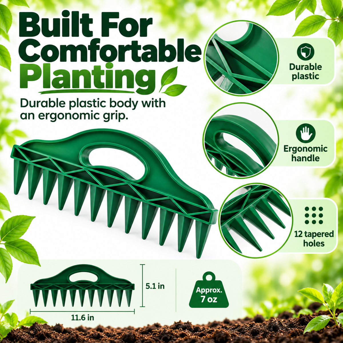 🔥LIMITED-TIME 50% OFF — Row Seeder Tool for Precise Seed & Seedling Spacing