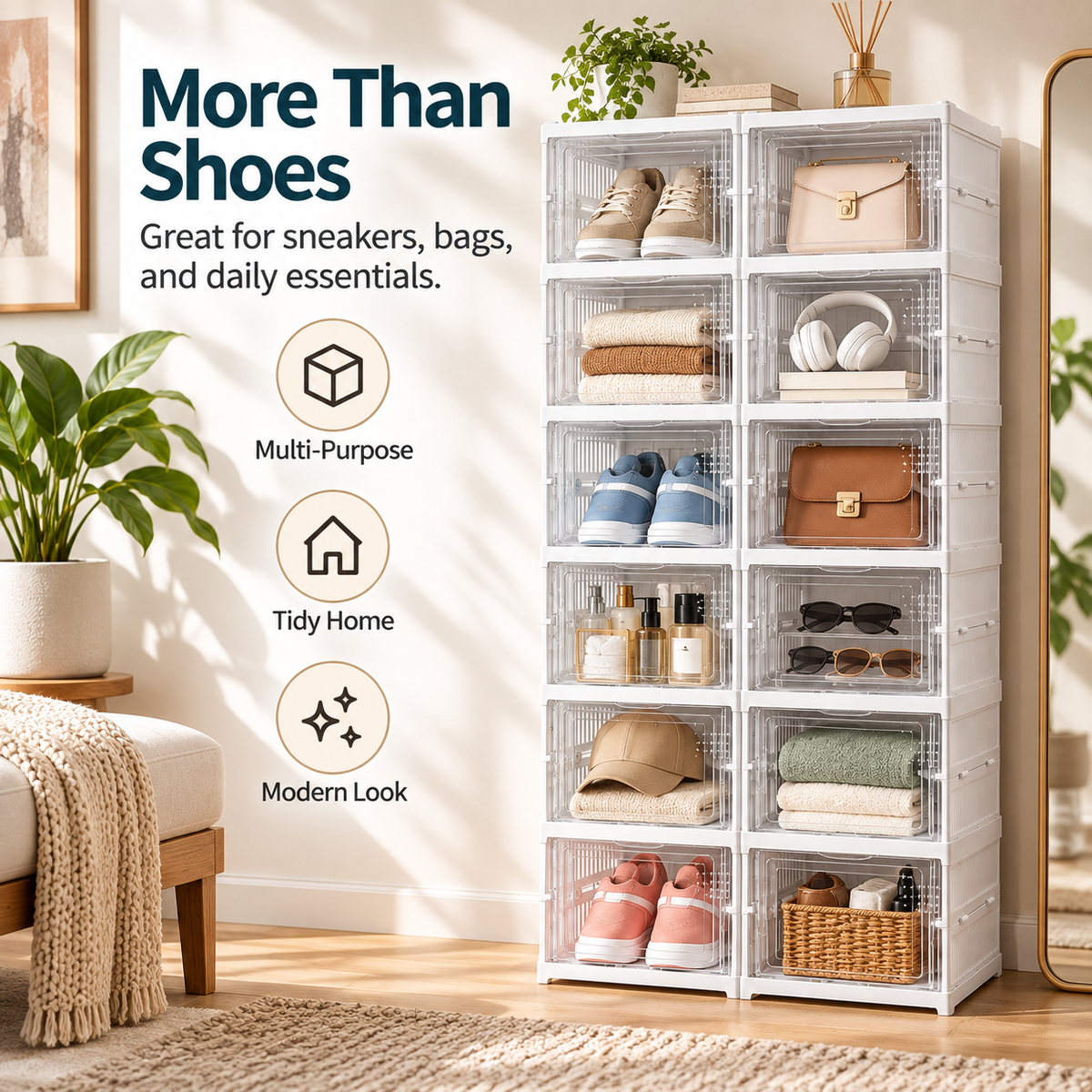 🔥LIMITED-TIME 50% OFF — Stackable Shoe Storage Organiser