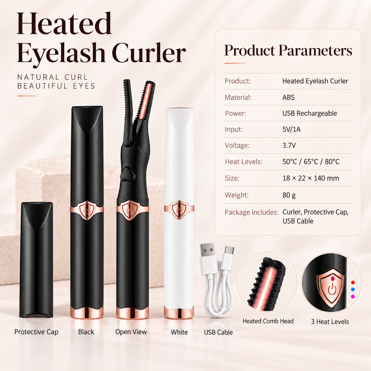 🔥 Limited-time 50% off — Heated eyelash curler