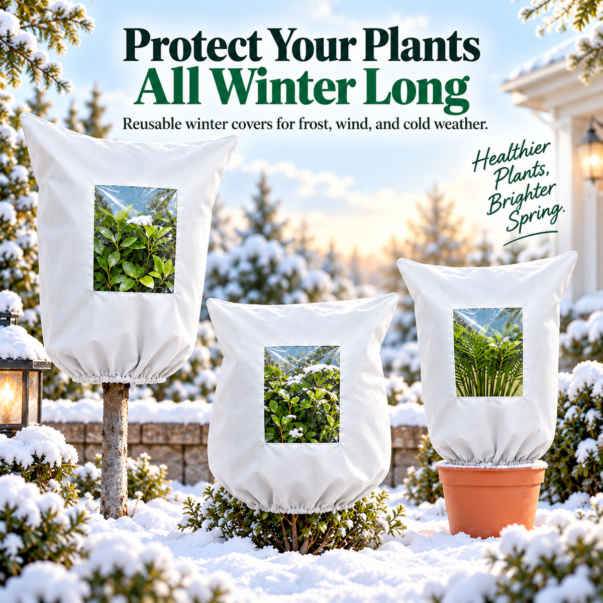 🔥Plant Covers Freeze Protection - Winter Frost Tree Plant Shrub Cloth