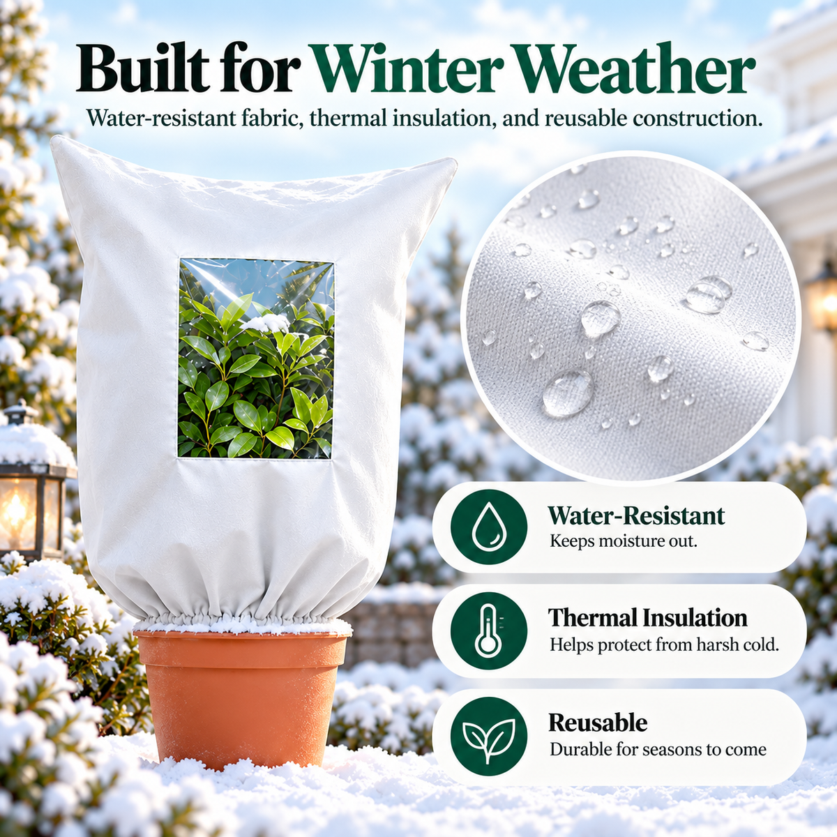 🔥Plant Covers Freeze Protection - Winter Frost Tree Plant Shrub Cloth