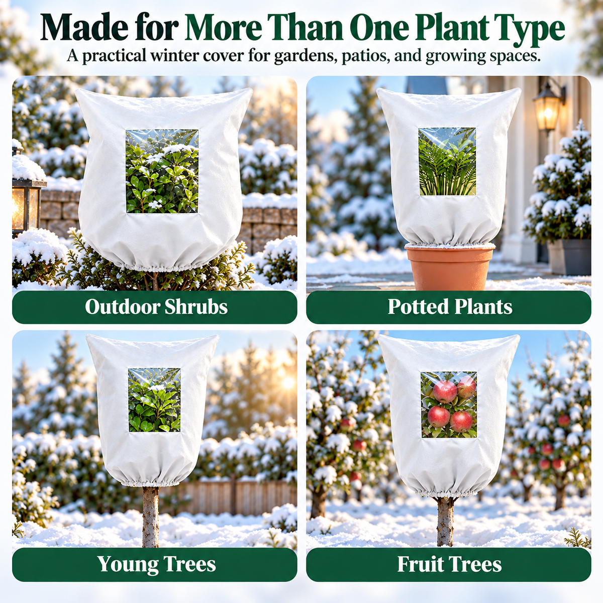 🔥Plant Covers Freeze Protection - Winter Frost Tree Plant Shrub Cloth
