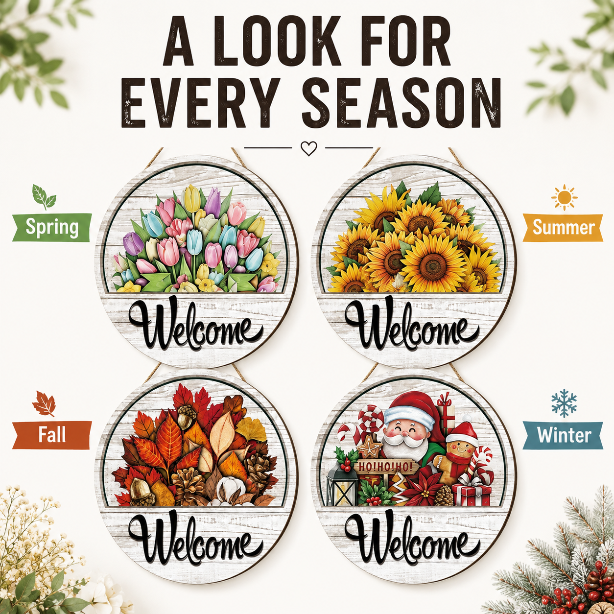🔥 LIMITED-TIME 50% OFF — 16 Pcs Interchangeable Welcome Sign for Front Door