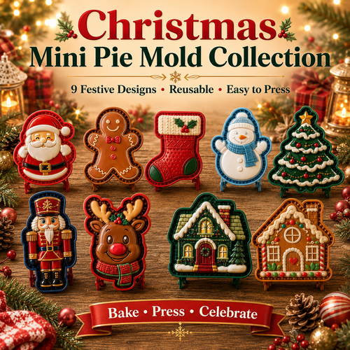 🔥 50% Off Limited Time —🎄 CHRISTMAS MINI PIE MOLD COLLECTION