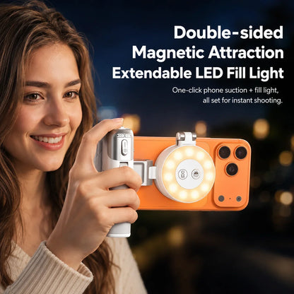 📸 Zoomable Magnetic Palm Grip | Selfie Stick & Tripod