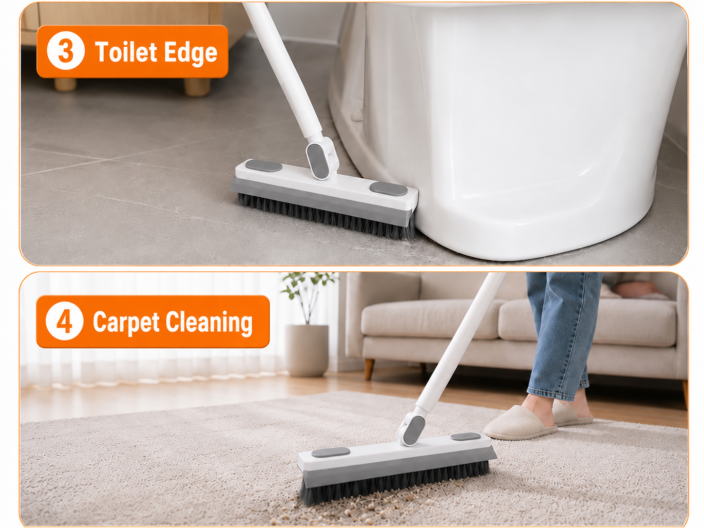 180° Rotating Gap Cleaning Tool - Extendable Adjustable No-Touch Cleaner for Windows, Sliding Doors, Narrow Spaces, Home Deep Cleaning