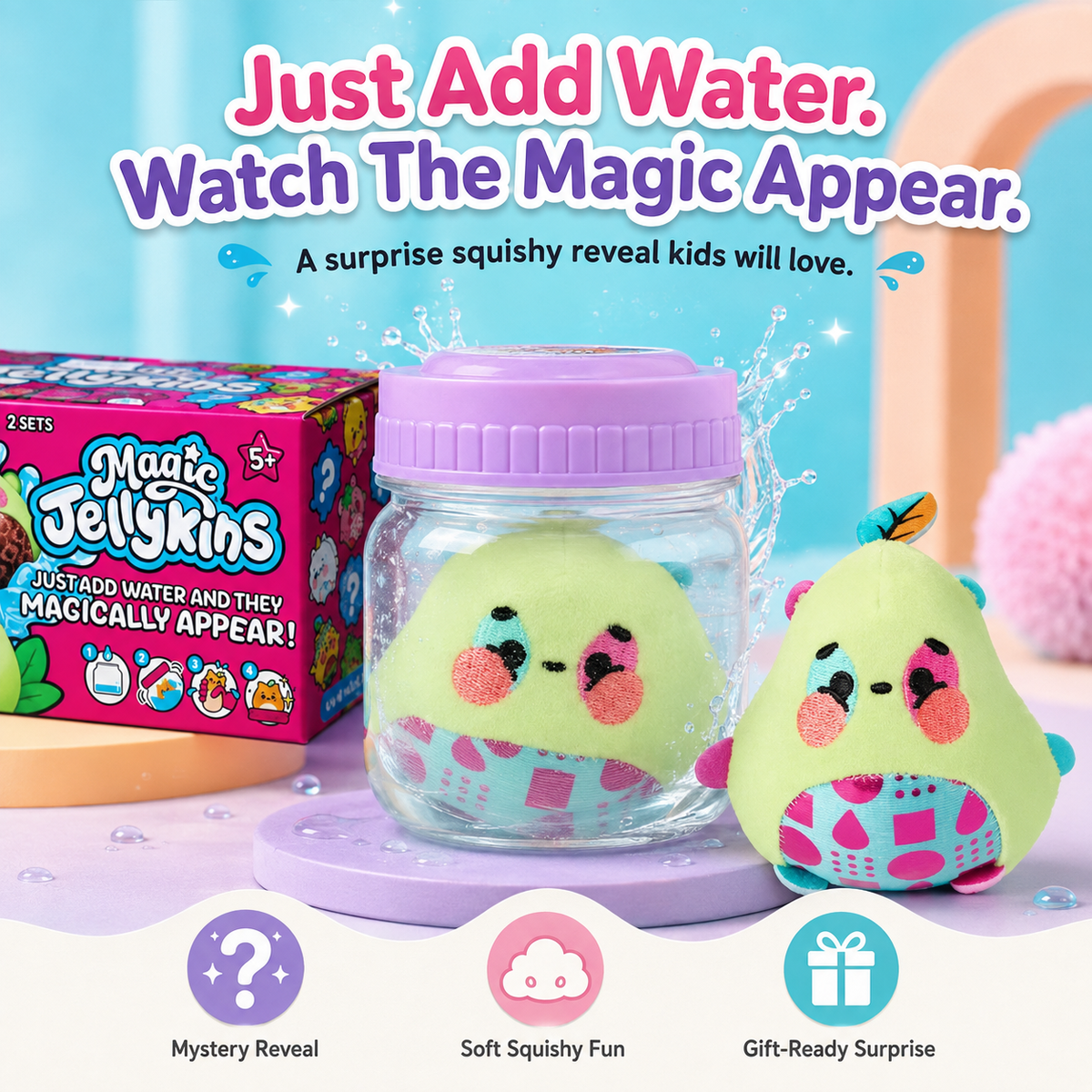 🔥Last Day: 50% OFF🔥Surprise Reveal Squishy Characters | The Water Reveal Toy That Brings Magic To Life
