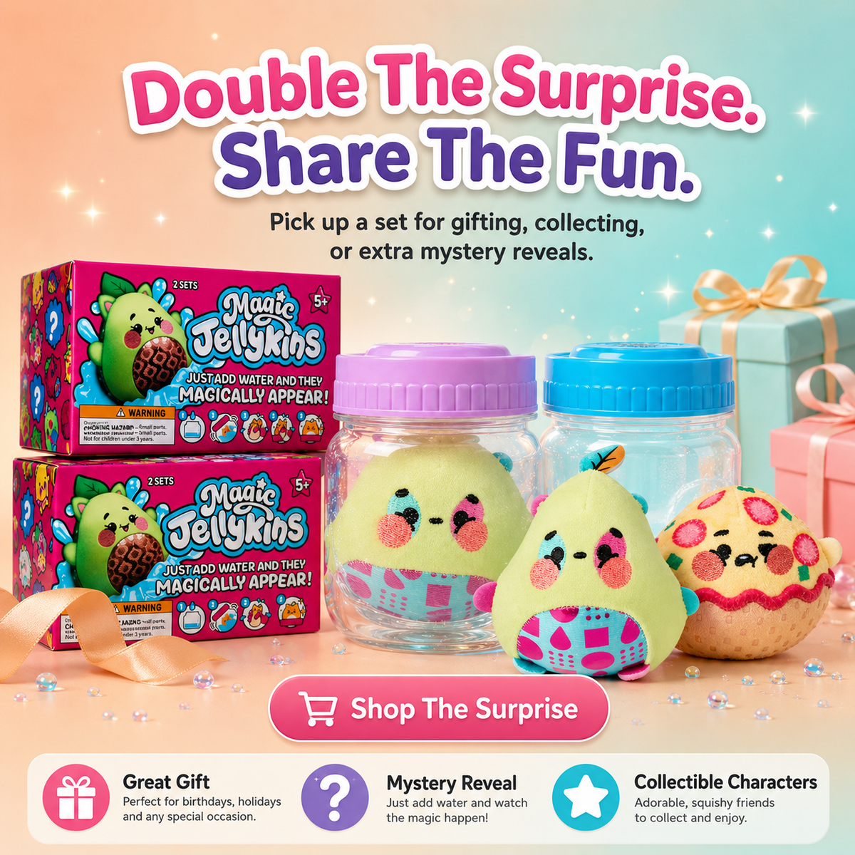 🔥Last Day: 50% OFF🔥Surprise Reveal Squishy Characters | The Water Reveal Toy That Brings Magic To Life