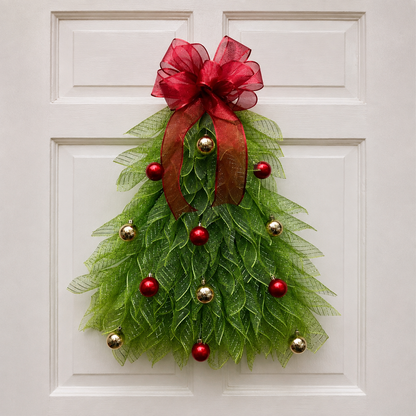 🔥Christmas Sale 49% OFF🎄Handmade Christmas Tree Wreath for Front Door