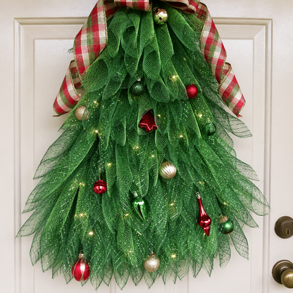 🔥Christmas Sale 49% OFF🎄Handmade Christmas Tree Wreath for Front Door