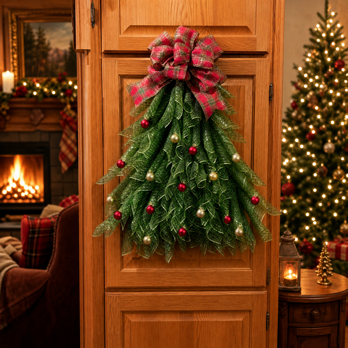 🔥Christmas Sale 49% OFF🎄Handmade Christmas Tree Wreath for Front Door