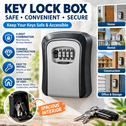 📢📢50% OFF !! ⏰Mountable Safe Key Box