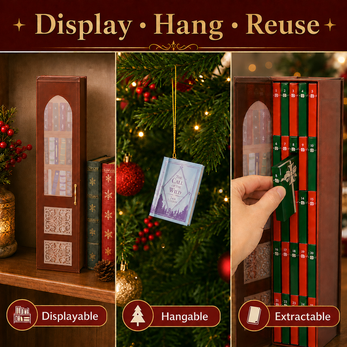 🔥Christmas Sale 49% OFF🎄Mini Book Ornament Advent Calendar 2026