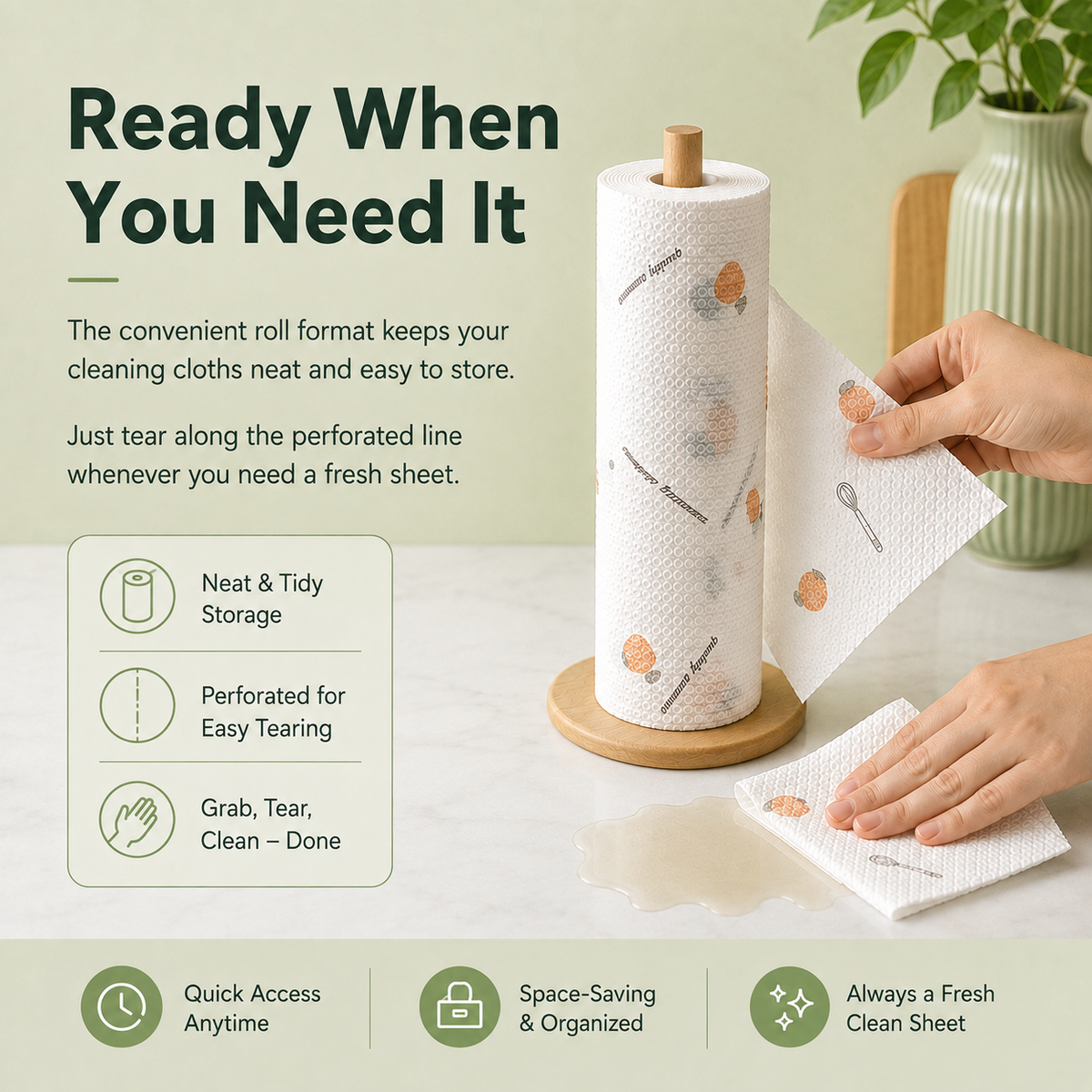 🔥Hot Sale 49% OFF🔥Reusable Kitchen Cleaning Cloth Roll♻