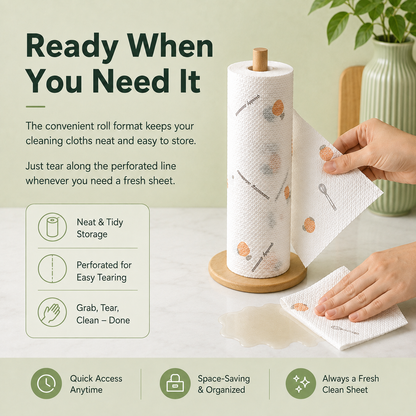 🔥Hot Sale 49% OFF🔥Reusable Kitchen Cleaning Cloth Roll♻