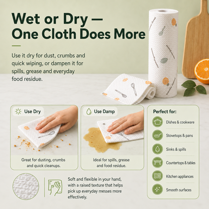 🔥Hot Sale 49% OFF🔥Reusable Kitchen Cleaning Cloth Roll♻