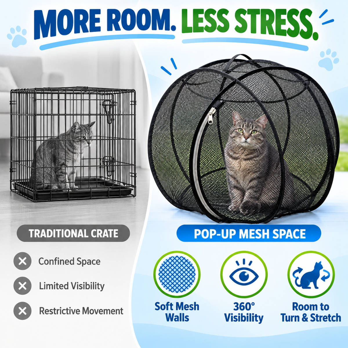 🔥🐱 Pop-Up Cat Playpen 🌿 Fresh Air, Safe Space, Happy Cat
