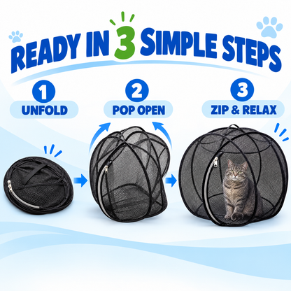 🔥🐱 Pop-Up Cat Playpen 🌿 Fresh Air, Safe Space, Happy Cat