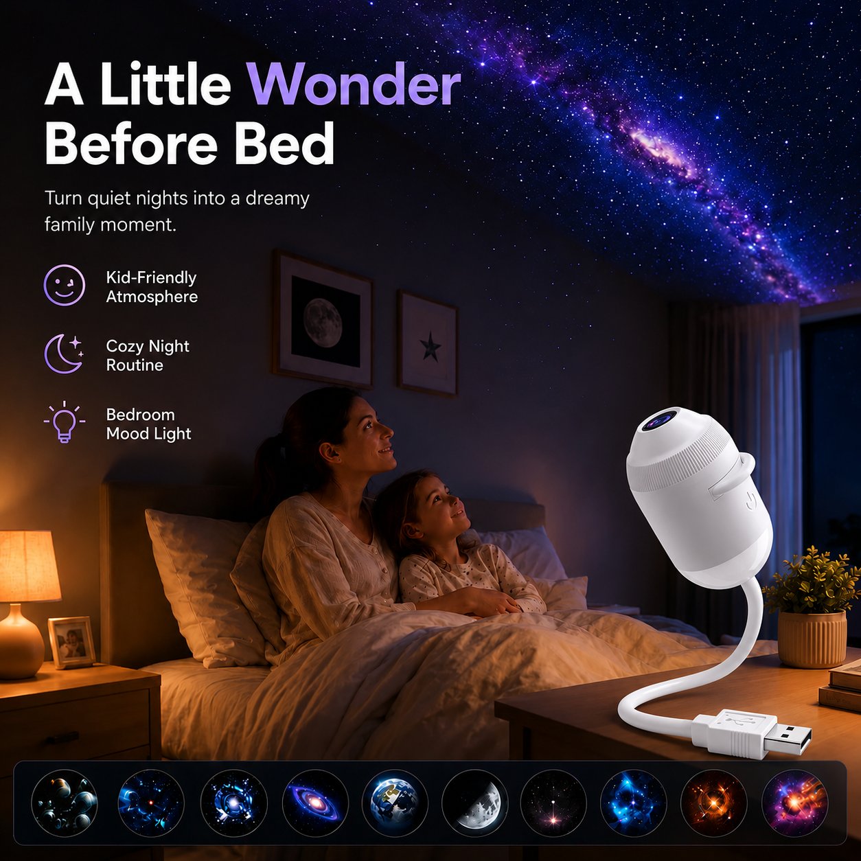 Night Light Projector - Smart Holographic Star Projector