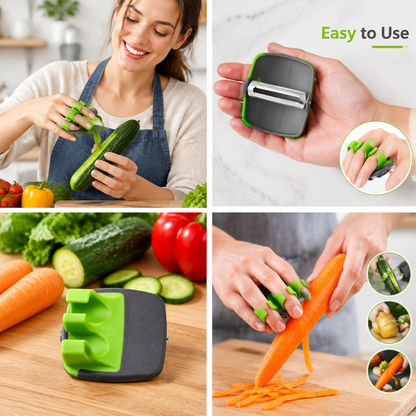 2 Pcs Hand Vegetable Peeler Palm Peeler Rubber Finger Grips Comfortable 🥔