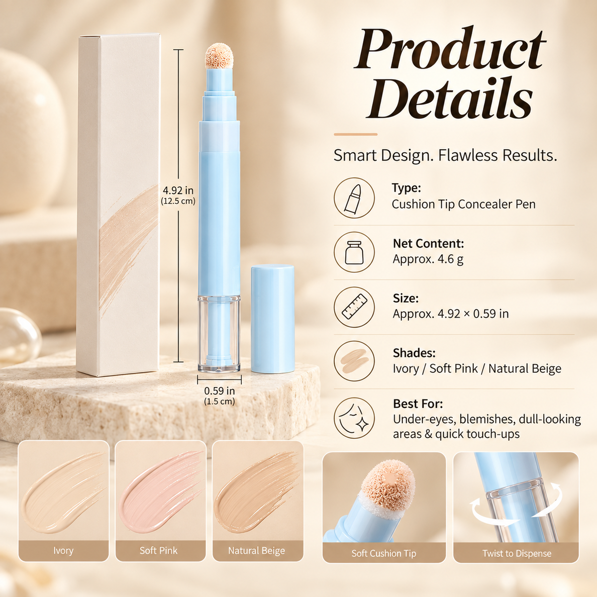 🔥 Limited-time 50% off — Precision Cushion Concealer Pen