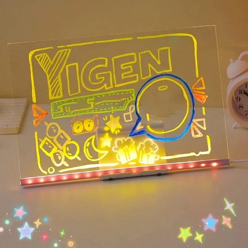 🎨 LED Drawing Board for Kids – Erasable Acrylic Art Board