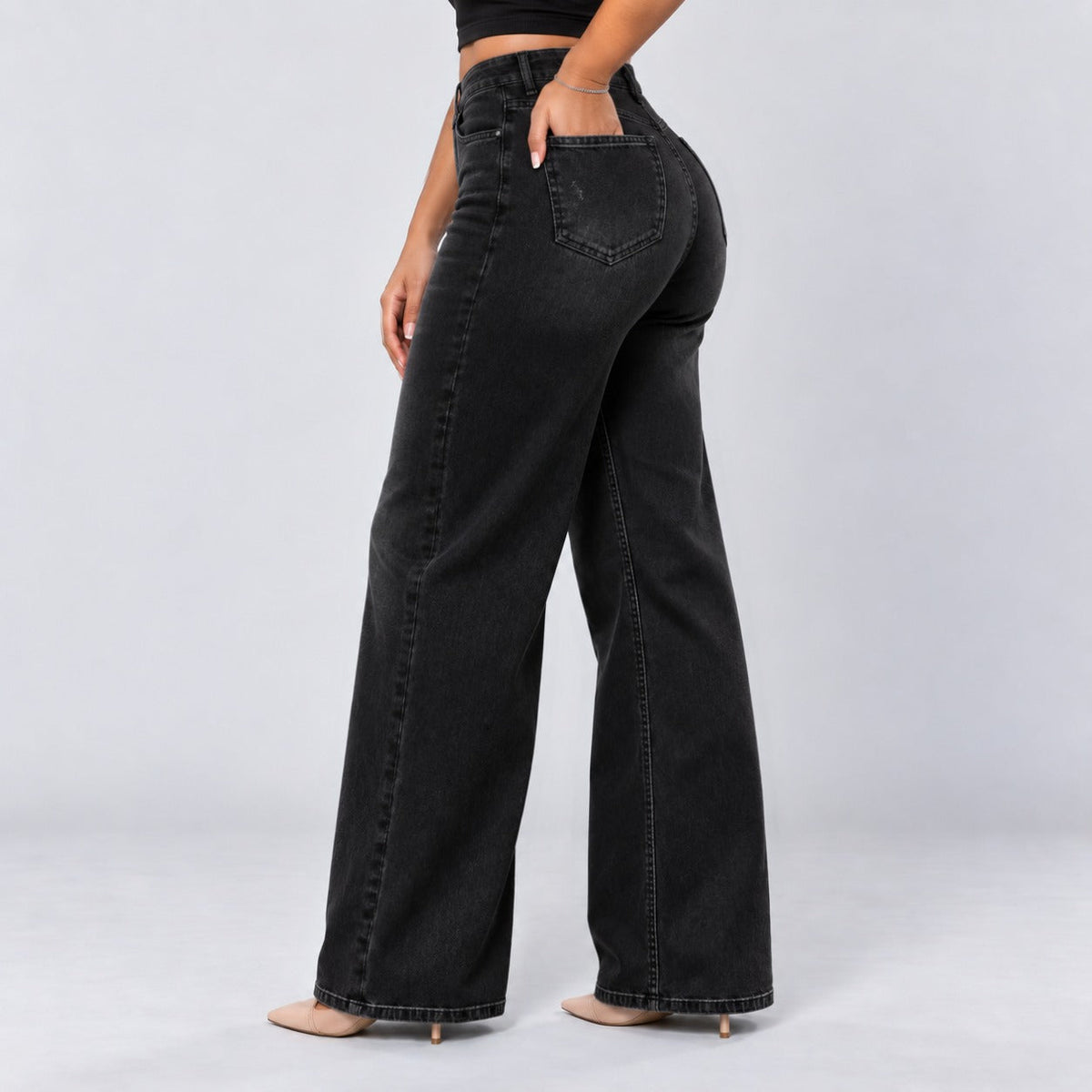 Black | Back three-quarter, hand in pocket