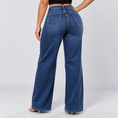 Dark Blue | Back three-quarter, hand on hip